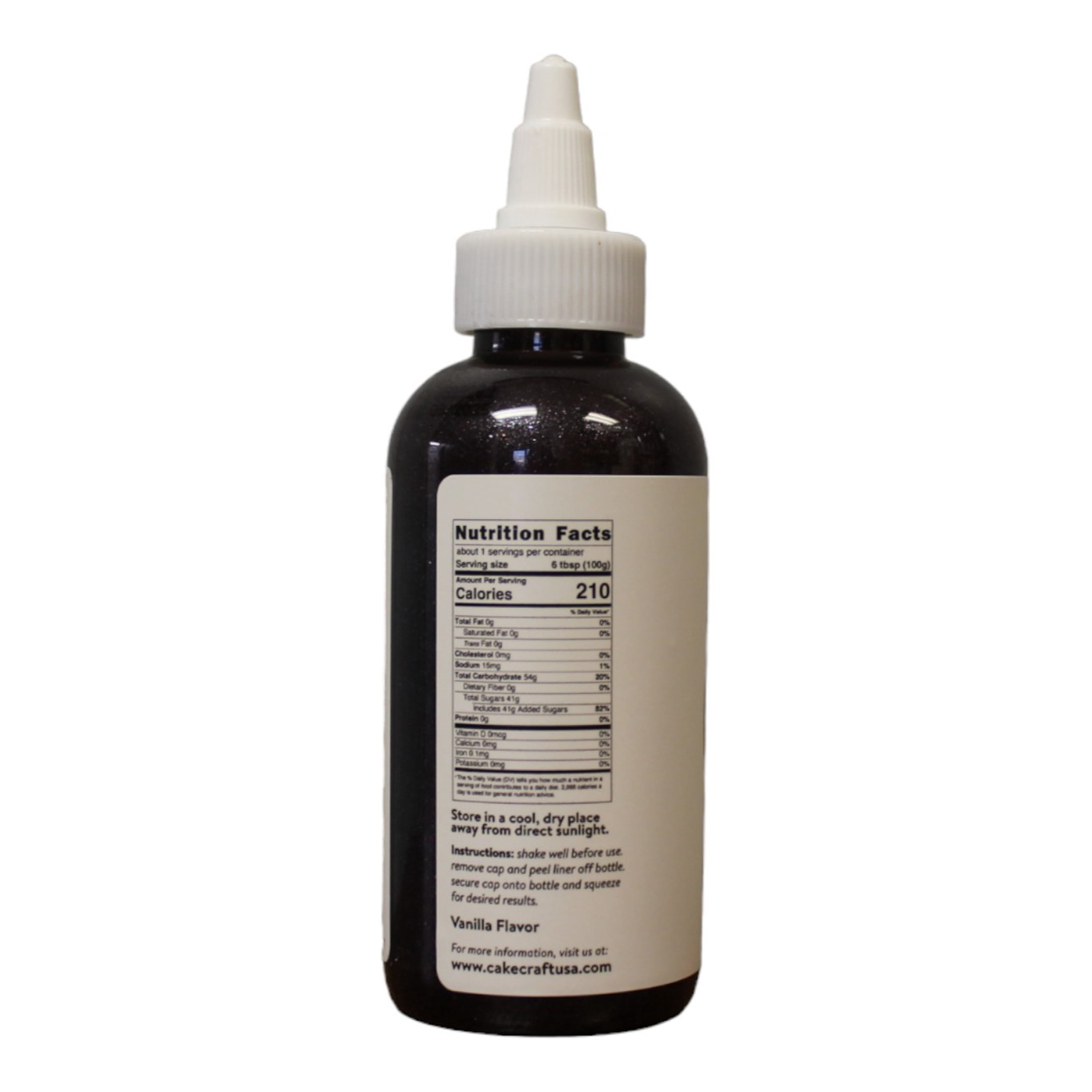 Cake Craft Black Sparkle Gel, Vanilla Flavored Icing, 5 oz. Bottle
