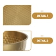 thumbnail image 3 of IDEANATEGRATE Metálico Para Perros Grandes Dorado Con Capacidad Amplia Y Acabado Martillado, 3 of 7