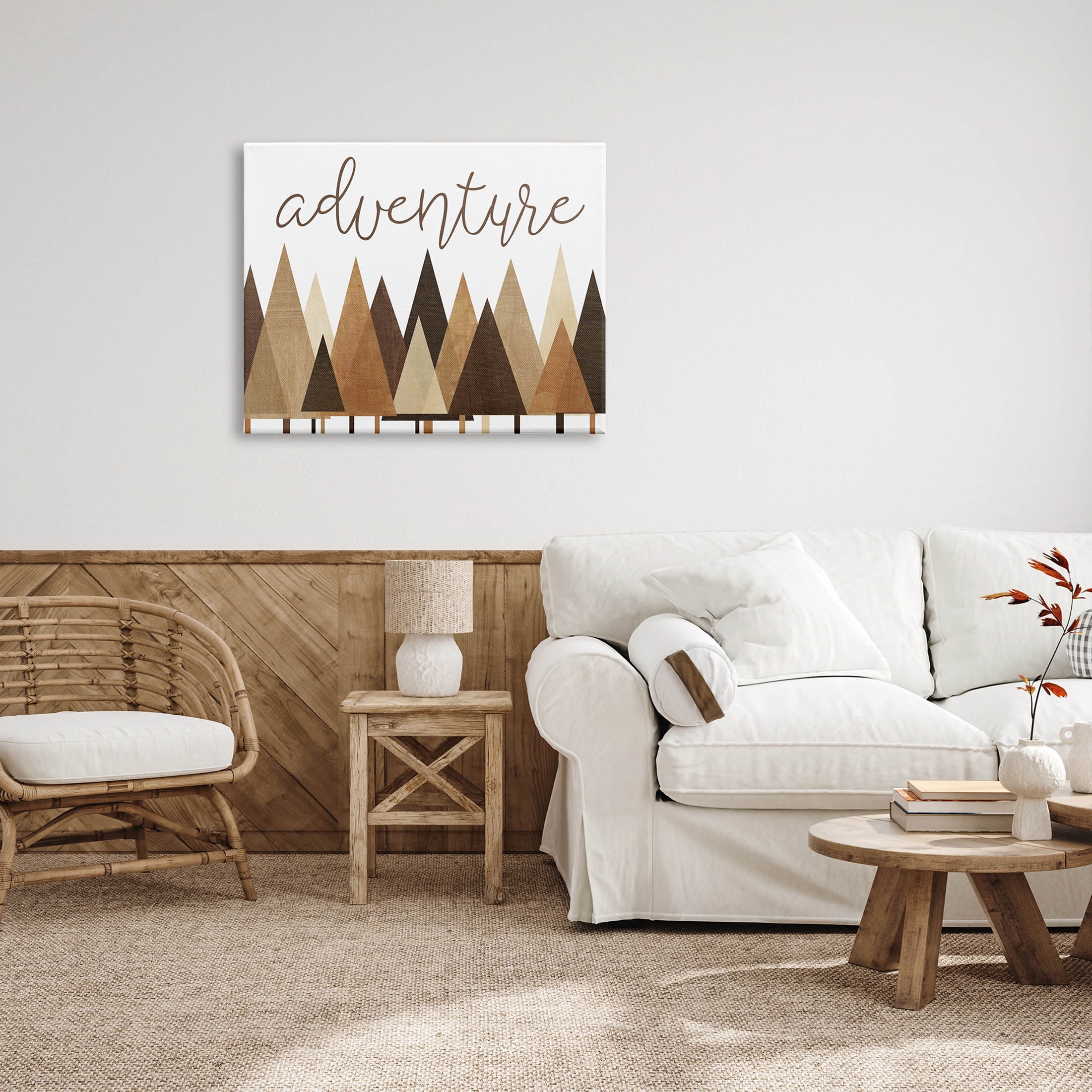 Stupell Industries Adventure Geometric Forest Trees Graphic Art Gallery Wrapped Canvas Print Wall Art, Design by Alli Rogosich