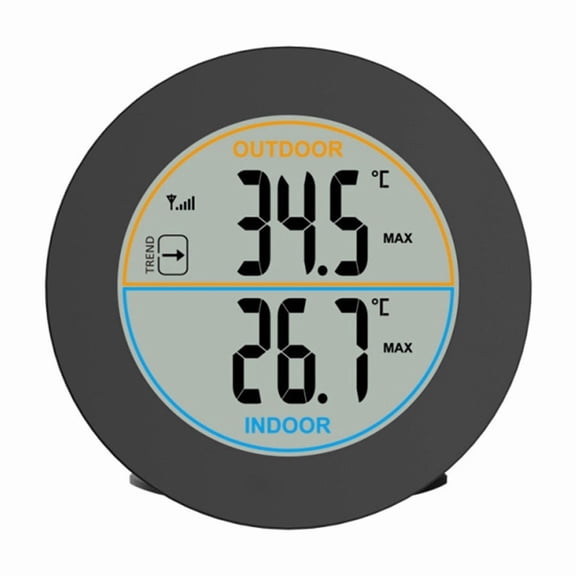 Wireless Thermometer LCD Display Indoor Temperature Monitor Wall Table Mount Digital Record Meter C/F Switchable Sensor