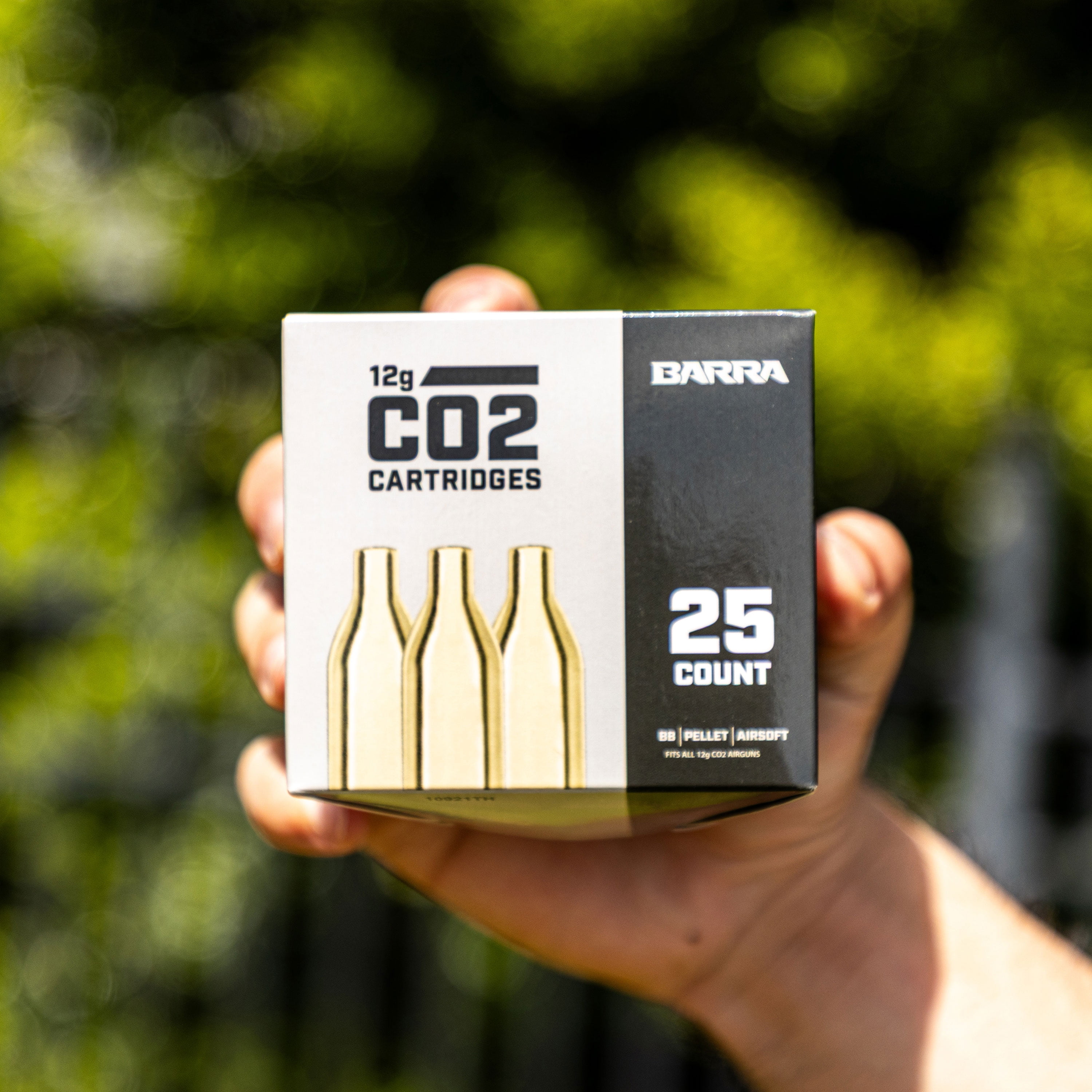 Barra Airguns, 12-Gram CO2 Cartridge, 25 Count, for Air Rifles