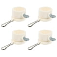 thumbnail image 1 of EeaseCA 4Pcs 1 Inch Flag Fasteners Flag Pole Rings with Metal Flag Clip (White), 1 of 8