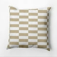 thumbnail image 2 of Simply Daisy 16" x 16" Rectangle Check Polyester Indoor/Outdoor Pillow, Taupe (1 count), 2 of 5