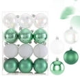 thumbnail image 2 of Lilixerw 24 PCS Christmas Tree Balls Ornaments,2.36 inch Shining Design Christmas Ball Hanging Ornaments for Christmas Tree Holiday Decorations,Green, 2 of 3