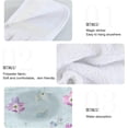 thumbnail image 5 of SKYSONIC Hanging Kitchen Towel 12 x 17 Inch Fuchsia Flower Towel Set 2 Pieces of Dry Towels, 5 of 7