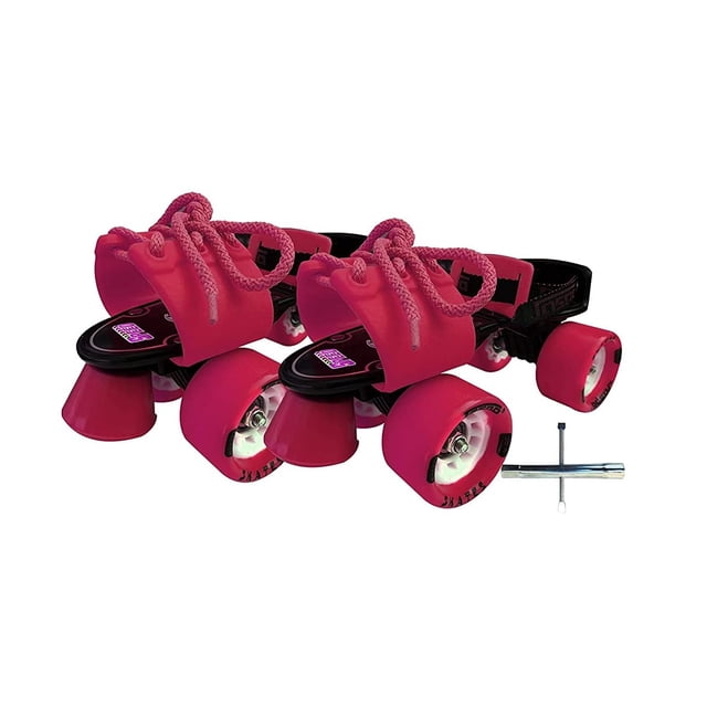 Jaspo G-force Adjustable Roller Skates (Pink, Senior (6-14 Years Age Group) These Fun Colored Skates Feature Zz Abec 7 Bearing Gives Smoother Ride And Perfect Control Over Speed