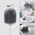 thumbnail image 2 of Escobilla de Inodoro de Silicona, POPTEN Escobilla de Inodoro con Soporte Juego de Escobilla de Inodoro de Silicona de Pie y Montado en la Pared con Soporte de Secado Rápido para Baño - Blanco/Gris, 2 of 8