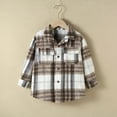 thumbnail image 2 of LYHaoo Toddler Boys Girls Children Autumn Winter Long Sleeve Blouse Tops Plaid 7 Colors Outwear Basic Comfort Tees Sizes 12-18 Months Multicolor, 2 of 5