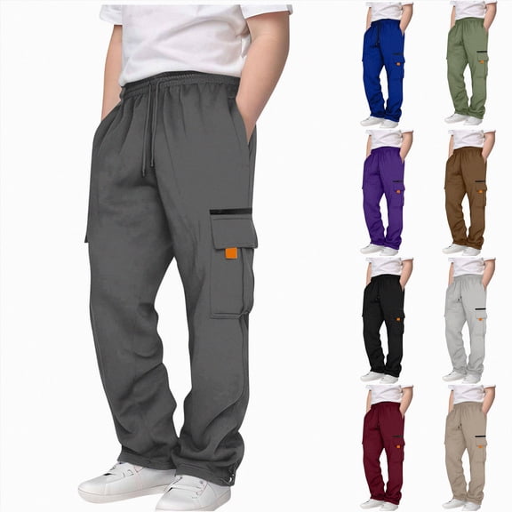 11-12 Years Teen Boys Outdoor Cargo Hiking Pants Quick Dry Sweatpants School Pants Fall Winter Pants Kids Baggy Athletic Pants 1T 2T 3T 4T 5T 6T 7T 8T 13T Red Pants