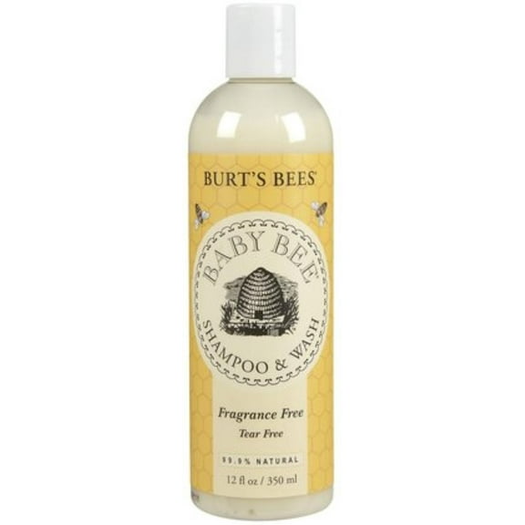 Burt's Bees Baby Bee Shampoo & Wash, Fragrance Free 12 oz (Pack of 2)
