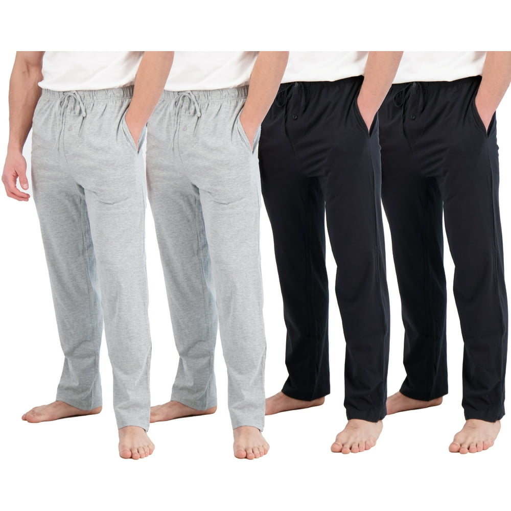 Real Essentials - Real Essentials Men's 4-Pack Cotton Lounge Pants ...