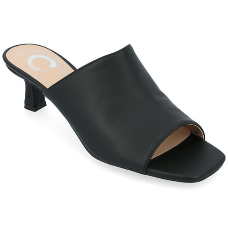 

Journee Collection Womens Mercerr Slip On Open Toe Kitten Heel Pump