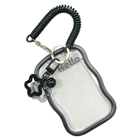 Silicone Photocard Holder,Credit Card Sleeve Pendant Keychain Badge Holder