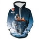 thumbnail image 2 of Sudadera con capucha con estampado de astronauta, universo, espacio, galaxia, para hombres y niños, sudaderas de manga larga, chaqueta genial de gran tamaño para hombre, 2 of 4