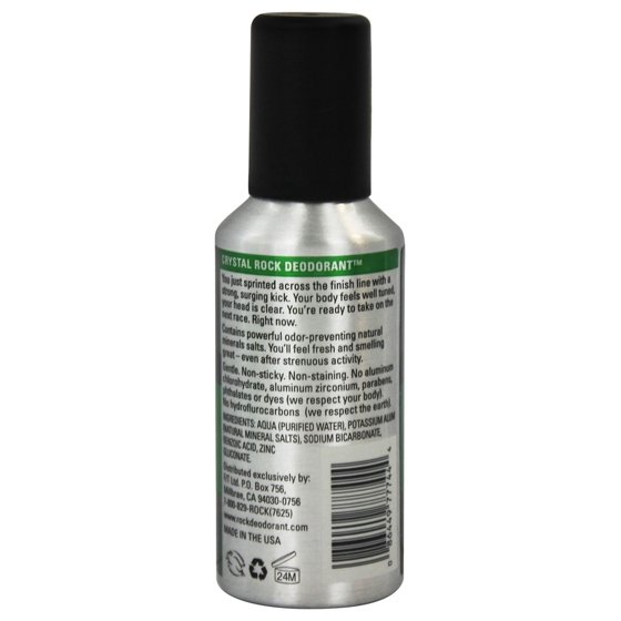Crystal Deodorants Crystal ROCK Deodorant Body Spray, Unscented, 4 Fl