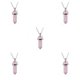 thumbnail image 3 of Sonducket Dije hexagonal Colgantes colgantes Dijes de cristal puntiagudos Rosa transparente Type2 NO2, 3 of 6