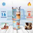 thumbnail image 4 of 40 oz Tumbler Cute Crab Marine Adorable with Handle Vacuum Insulated Travel Coffee Mug Leak Resistant Travel Cups Car Cup Holder Friendly for Travel Commuting, 4 of 7