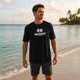 thumbnail image 3 of Hardcore Water Sports Mens Rash Guard Surf Swimwear Swim Shirt SPF Sun Protection Loose Fit Fitting, 3 of 10
