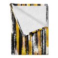 thumbnail image 2 of Modern Art Soft Flannel Fleece Blanket, Watercolored Grunge Brushstroke Expressionist Background Paint Effects, Cozy Plush for Indoor and Outdoor Use, 70" x 90", Earth Yellow Black, by Ambesonne, 2 of 5