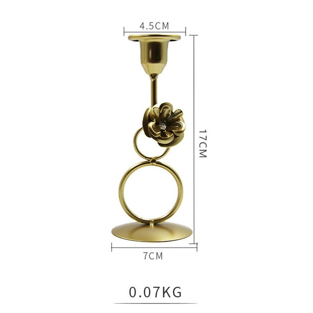 Candelabros cónicos de oro francés, candelabros decorativos, candelabros para mesa o repisa, centros de mesa, bodas, cenas, fiestas, decoración del hogar