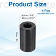 thumbnail image 2 of Uxcell 4pcs M5 Aluminium Spacers, 3/16" ID x 1/2" OD Round Standoff Spacer, Unthreaded Metal Spacers for 3/16" M5 Screws Bolts, Black 3/4" Length, 2 of 6