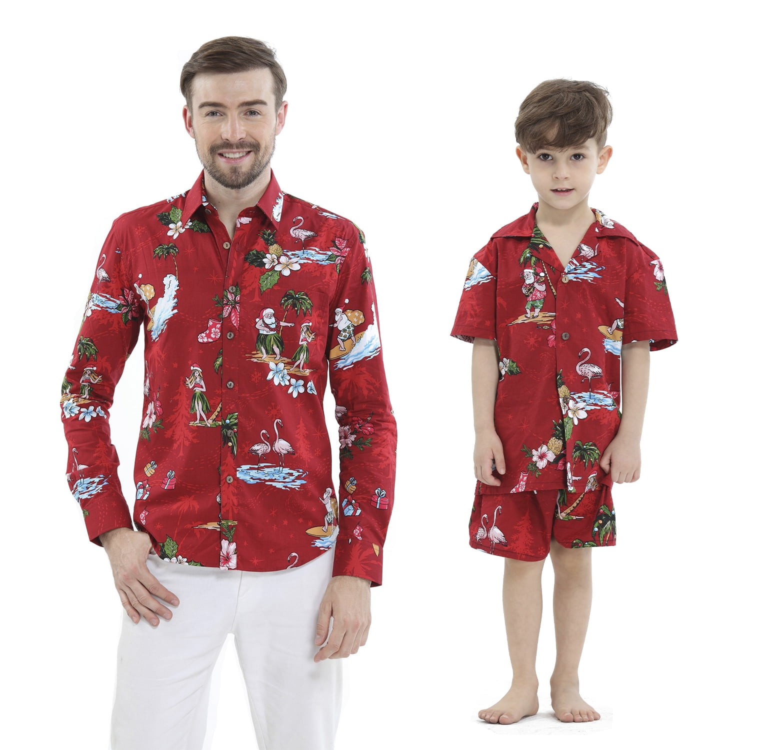 father and son matching christmas outfits