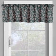 thumbnail image 2 of Ambesonne Floral Valance Pack of 2, Bicolor Spring Meadow Flora, 54"X12", Hunter Green Grey Pink, 2 of 5