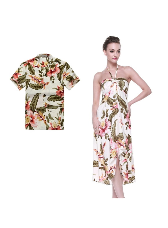 Matching Hawaiian Dress And Shirt