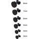 thumbnail image 4 of Juego de aretes de acero inoxidable de 3 mm a 8 mm, 6 pares, 4 of 5