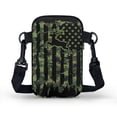 thumbnail image 2 of HELLHERO American Flag Pattern Crossbody Bags Polyester Double Zipper Travel Crossbody Purse for Casual Travel, 2 of 7