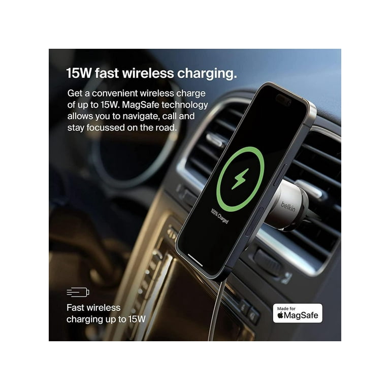 Wireless Car Charger with Official MagSafe Charging 15W