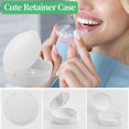 thumbnail image 4 of TIHYWR Retainer Case,Denture Case Cute Mouth Guard Case Container Storage Racks,Orthodontic Aligner Case With Mirror and Ventilatio,White, 4 of 7