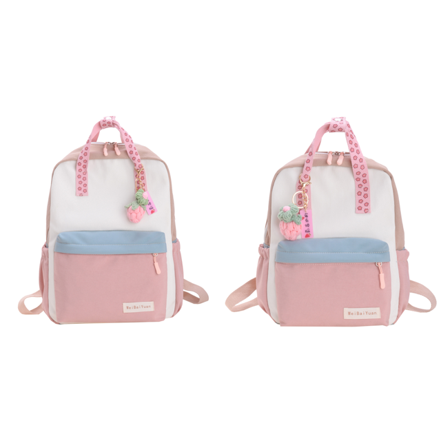 Mochila para Estudiantes Con Múltiples Bolsillos Computadora Portátil Nailon Viajes (L)