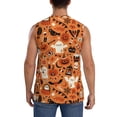 thumbnail image 4 of Fotbe Halloween 2 Men's Camiseta sin Mangas Estampada para Hombres, Playera Casual para Gimnasio, Entrenamiento, Playa-XX-Large, 4 of 7