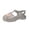 White, variant on breaise Girl Jelly Sandals, Closed Toe Princess Summer Dress Shoes, Beach Flat Sandals, Birthday Party Dance Casual Flat Shoes