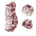 thumbnail image 2 of Unique Bargains 1 Pc Portable Special Shape Hair Comb Purple White Acetate Sheet, 2 of 5