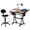Black, variant on Martin Universal Design® Creation Station Hobby Table, White Melamine Top