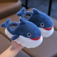 thumbnail image 2 of Kilaqueen Boys Girls Kids Slippers Plush Warm Thick Soles Non-Slip Shark Slippers Cute Animal Indoor Bedroom Winter Shoes, 2 of 3