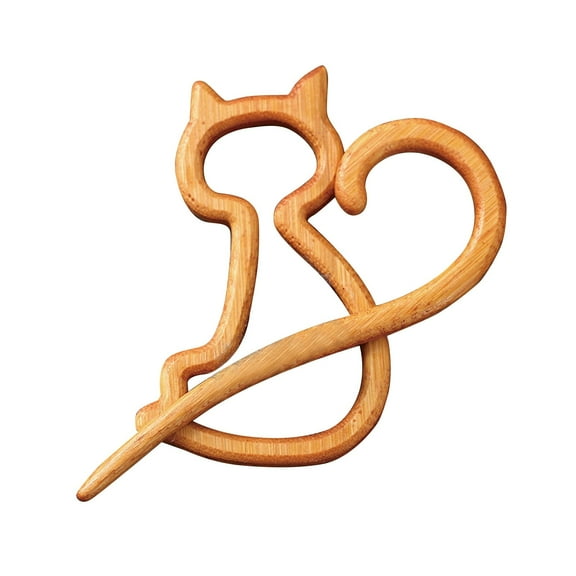 Wooden Animal Pattern Brooch Cartoon Animal Shape Brooch Lapel Badge Pin Sweater Clip Shawl Pin Scarf Pin(2)