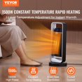thumbnail image 2 of 1500W Electric Space Heater with Remote - 2 Heat Settings (1000W/1500W) & Thermostat - Quiet Ceramic Heater for Office, Desk & Indoor Use, 2 of 11