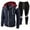 Navy, variant on JHLZHS 80 S Outfits for Men Men's 2024 Tracksuit Two Piece Hooded Athletic Sweatsuits Casual Running Jogging Sport Suit Sets Fall Clothes for Men Disco Outfit Mens 70S Costume Accessories