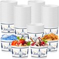 thumbnail image 2 of UYGDUY-60 Pcs 16oz Father's Day Disposable Soup Bowls Ice Cream Cups Snack Paper Bowls Dessert Sundae Yogurt Cups Tableware with Tie Design Hot Cold Drink for Holiday Party Supplies, 2 of 2