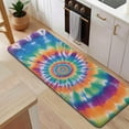 thumbnail image 5 of Rainbow Tie Dye Mandala Pattern Kitchen Rug Mat,Kitchen Runner Rugs Non Skid Washable,Decorative Kitchen Floor Mats for Kitchen,Sink,Laundry,17"x47.2", 5 of 7