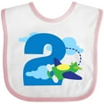 thumbnail image 3 of Inktastic 2nd Birthday Airplane Pilot Boys Baby Bib, 3 of 4