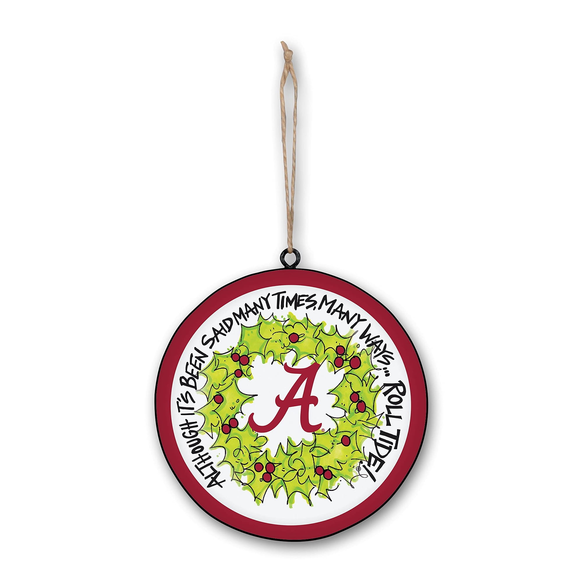 Magnolia Lane 20246 Alabama Ornament, 4.5-inch Diameter, Metal