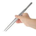 thumbnail image 4 of Toothed Tweezers Barbecue Stainless Steel Long Food Tongs Straight Home Medical, 4 of 15