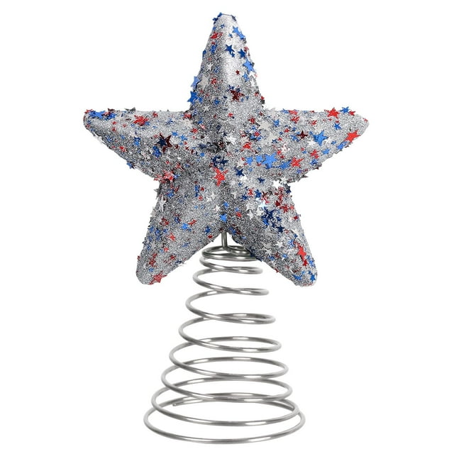 Fiudx Adorno de Estrella Colorido, Estrella de Cinco Puntas Brillante y Vibrante, Decoración Ligera y Fácil de Instalar, Versátil para Uso En Interiores y Exteriores, Celebración Del Día de La Indepe