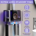 thumbnail image 5 of Bathroom Toothbrush Holder Set, Wall Mounted Rechargeable & Cordless Electric Toothbrush Holder with 2 Cups, 4 Slots, and Automatic Toothpaste Dispenser, 5 of 6