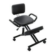 Ergonomic Kneeling Chair, Office Home Chair with Adjustable Height for Posture Correct, Bad Backs & Neck Pain Relieving, Spine Tension Relief-Thick Comfortable Cushion,Black