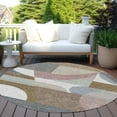 thumbnail image 6 of Addison Rugs Chantille Indoor/Outdoor Transitional Mid Century Mocha Washable Round Rug, 8' x 8', 6 of 6
